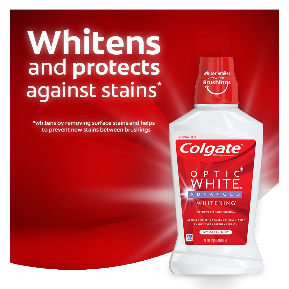 Colgate Optic White Mouthwash, 32 oz